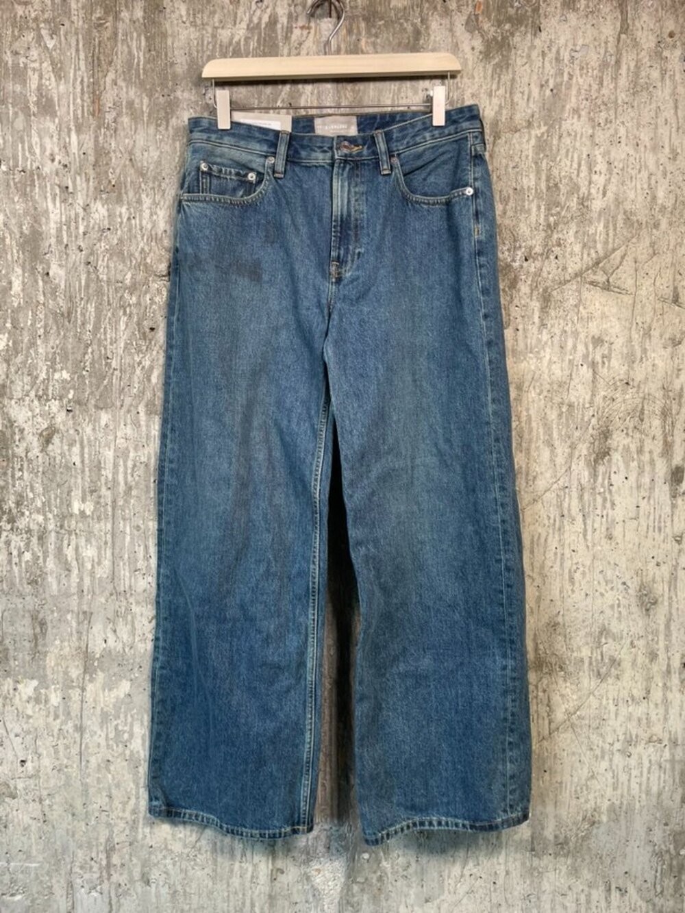EVERLANE Women's The Mid-Way Jean Size 29R in Dark Indigo